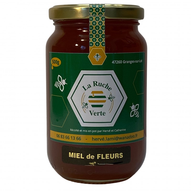 Miel de fleurs - La Ruche Verte - (500 g)